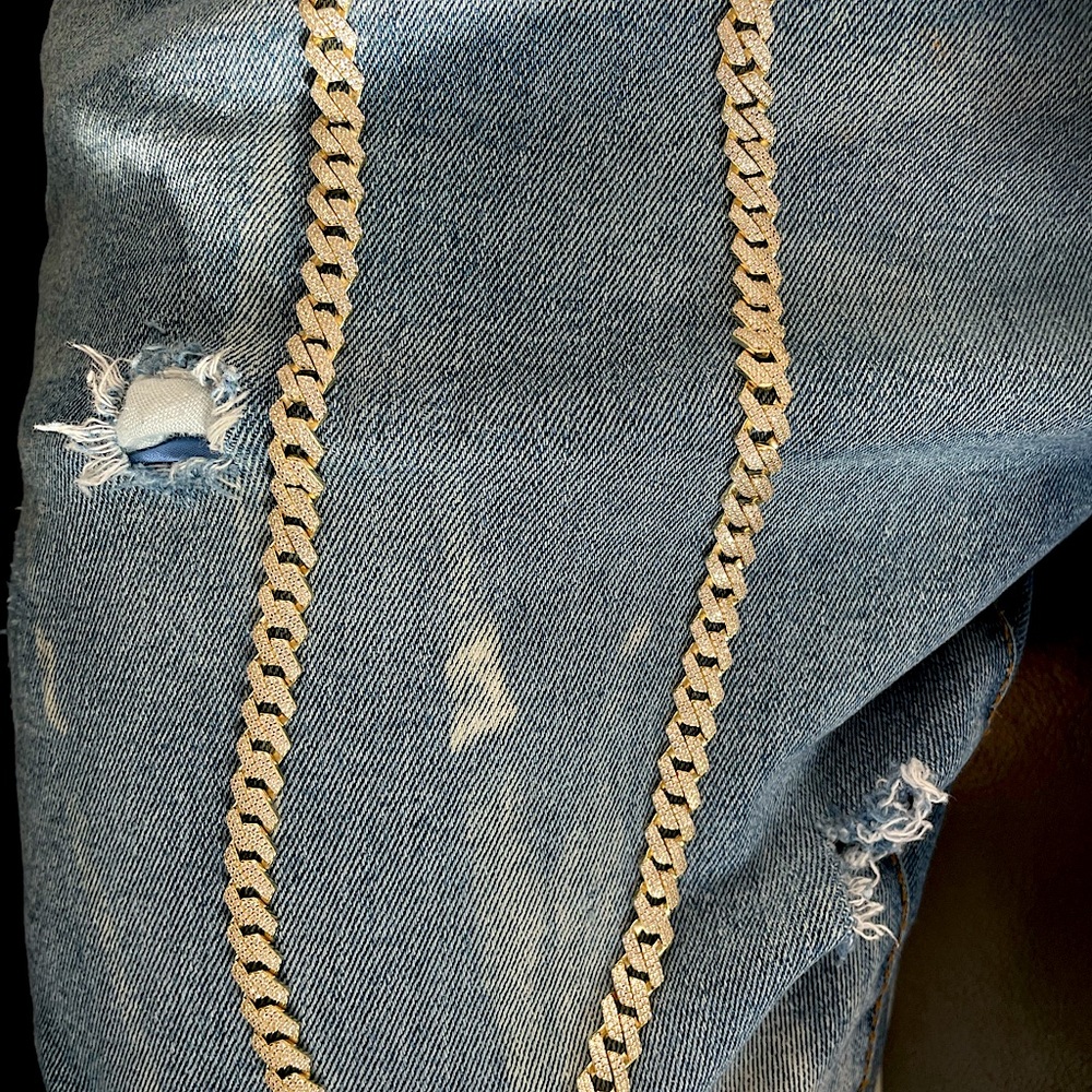 REAL. 18k gold filled sterling silver Cuban link.
